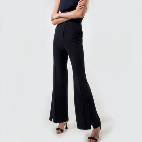 Nanushka Tulip Cady Flared Pants with Slit, size XL - Picture 3 of 13